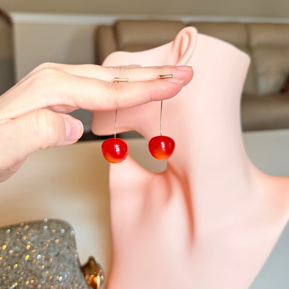 ⚜️ Trendy Cherry Drop Earrings - Picture 7 of 9